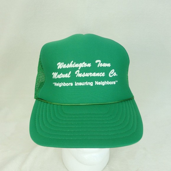 San Sun Other - Vintage San Sun Mesh Trucker Hat Green Washington Town Mutual Snapback Mesh Cap